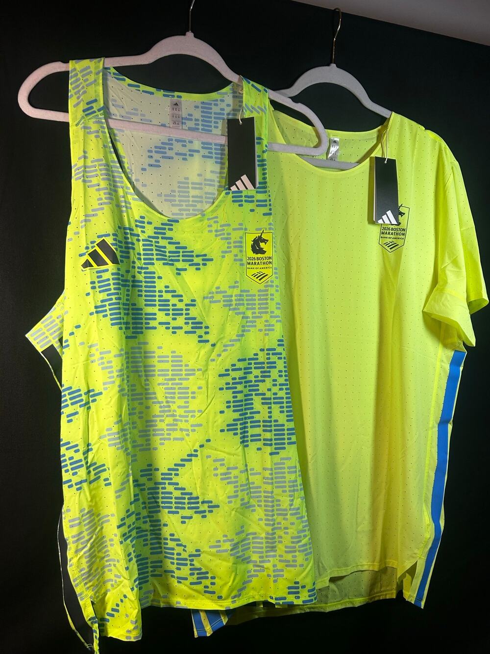 adidas 2026 Boston Marathon Adizero Men XL Singlet Shirt 2 Piece Set NWT
